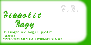 hippolit nagy business card